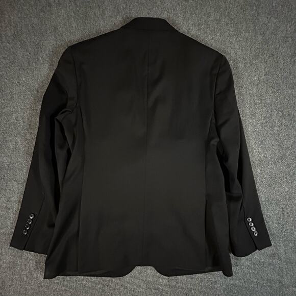 Jos A Bank Slim Fit 100% Wool Blazer Sport Coat Black 42 Regular - Picture 6 of 9